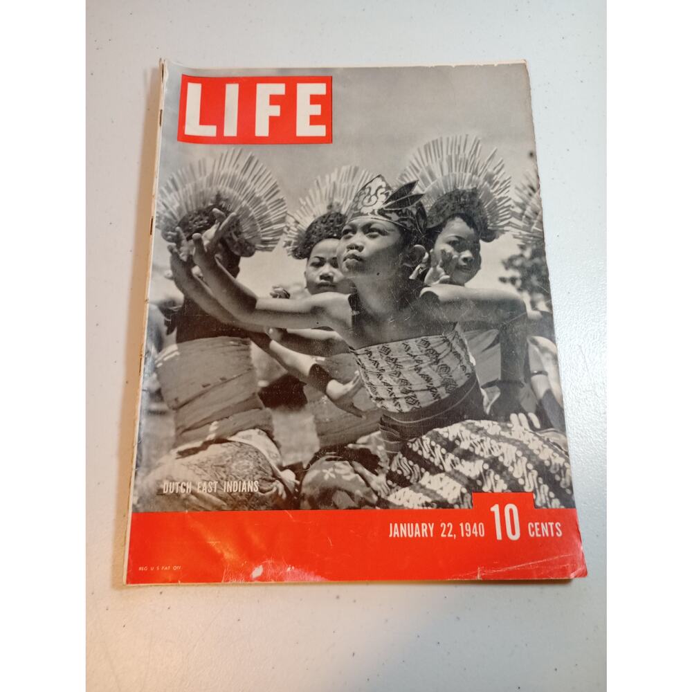 Life Magazine January 22, 1940 WWII Polio Hepburn Fonda Ford Chevy Coke